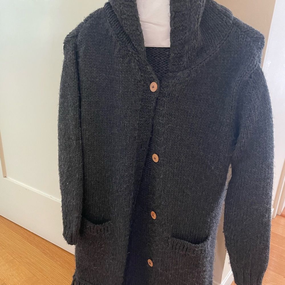 Mayoral Girls long charcoal gray sweater